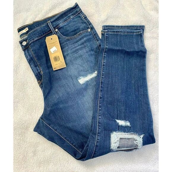 women's jeans Levi's 721 Women's Plus-Size High Rise Skinny blue Jeans size 22W - Picture 4 of 8